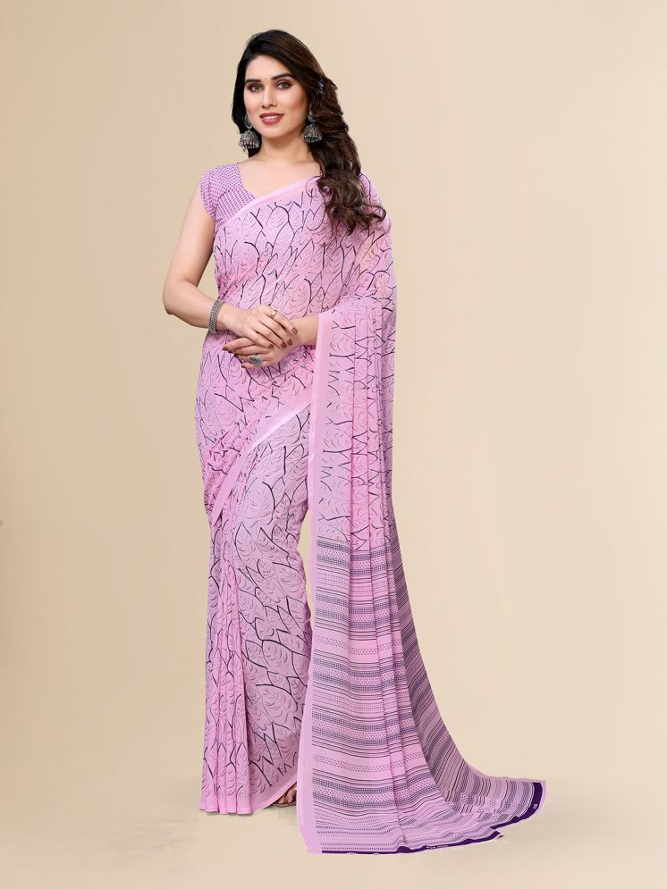     			ANAND SAREES Pack of 1 Georgette Printed Saree With Blouse Piece ( Purple )