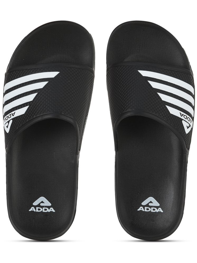     			Adda Black Men's Slide Flip Flop