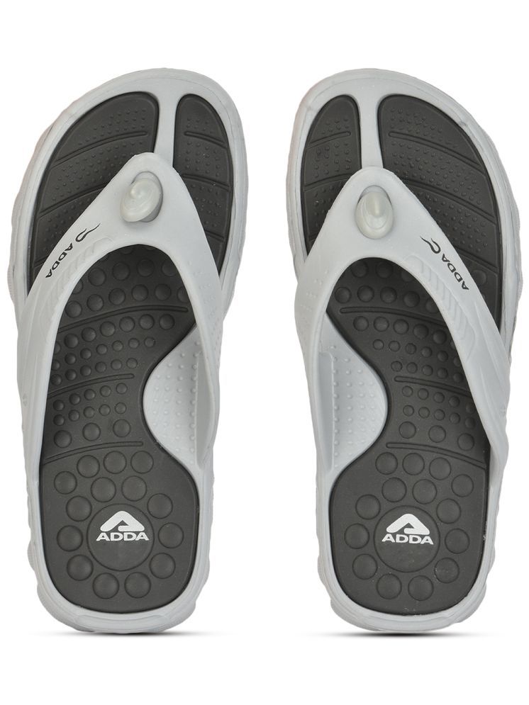     			Adda Dark Grey Men's Thong Flip Flop