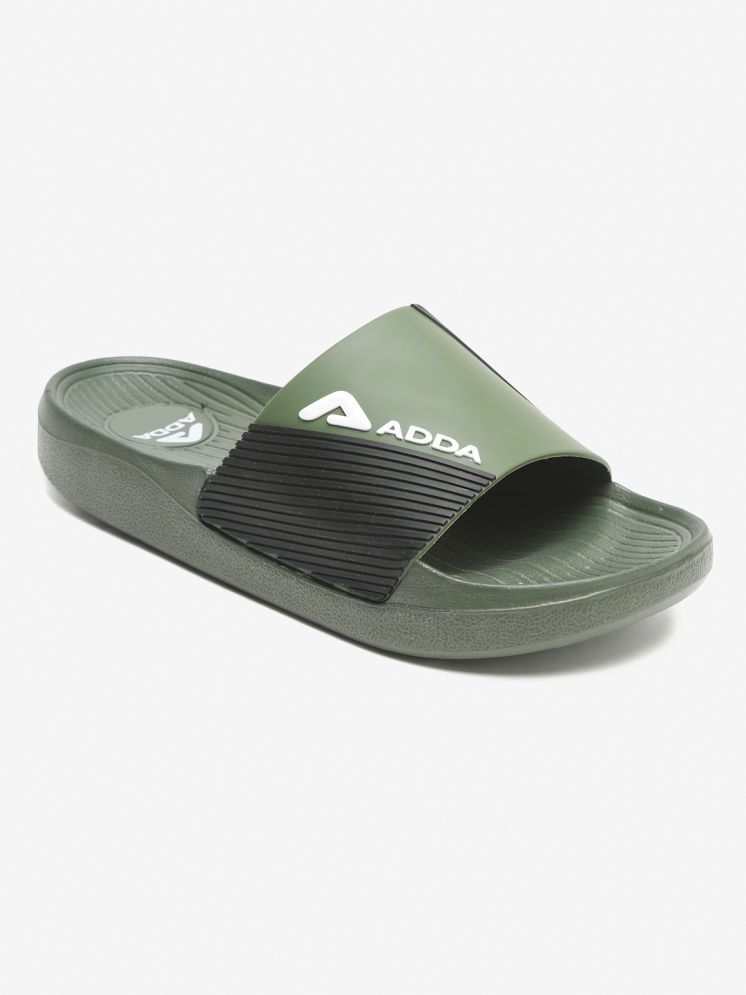     			Adda Olive Men's Slide Flip Flop