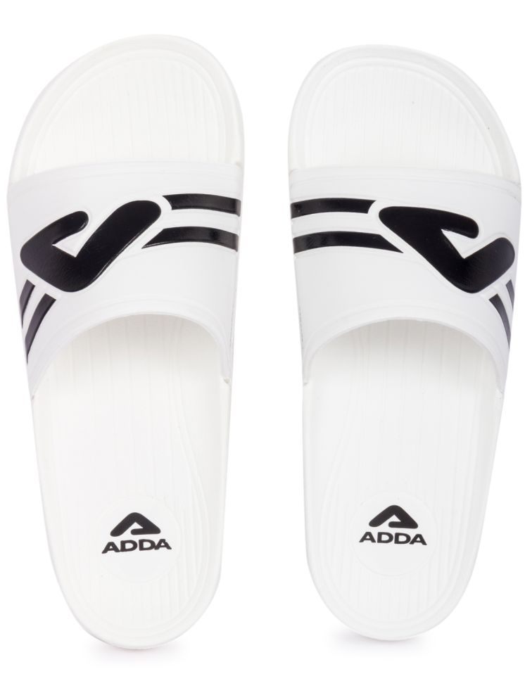     			Adda White Men's Slide Flip Flop