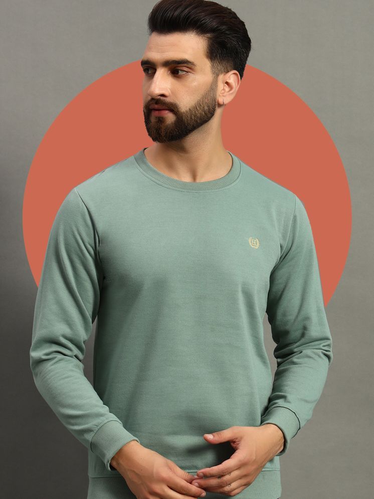     			Hushbucks Fleece Round Neck Men's Sweatshirt - Mint Green ( Pack of 1 )