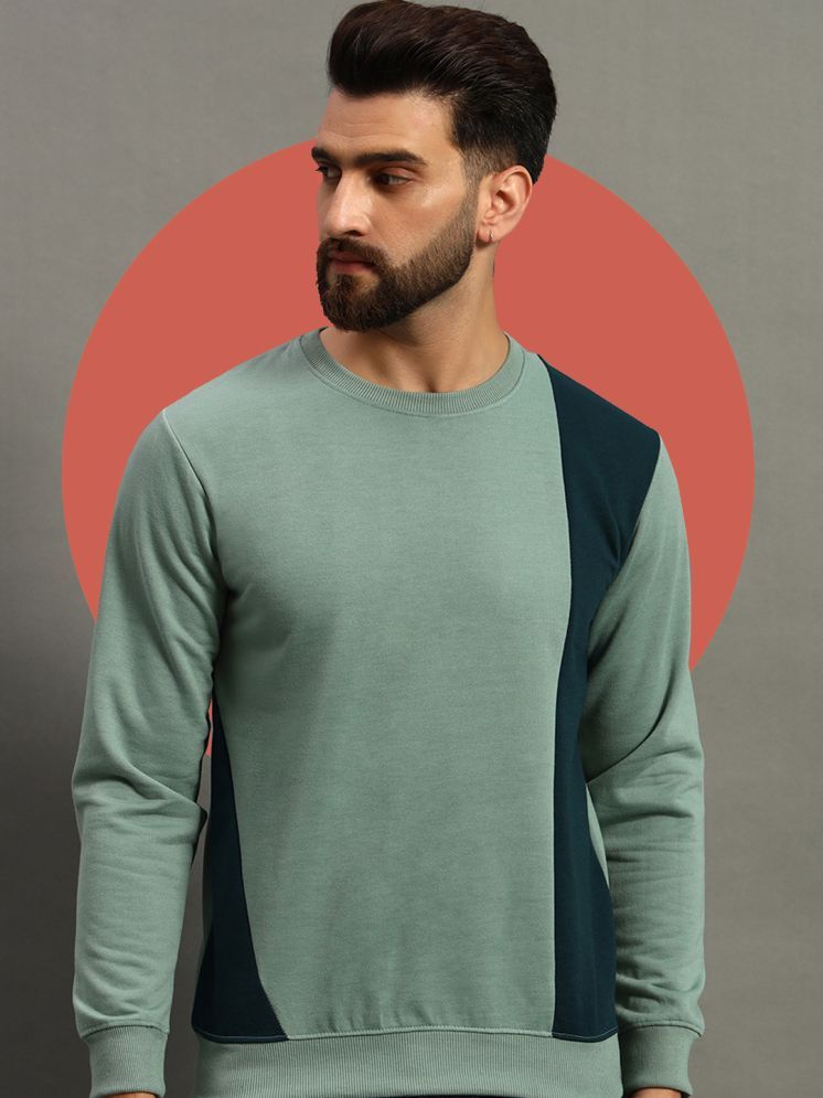     			Hushbucks Fleece Round Neck Men's Sweatshirt - Mint Green ( Pack of 1 )