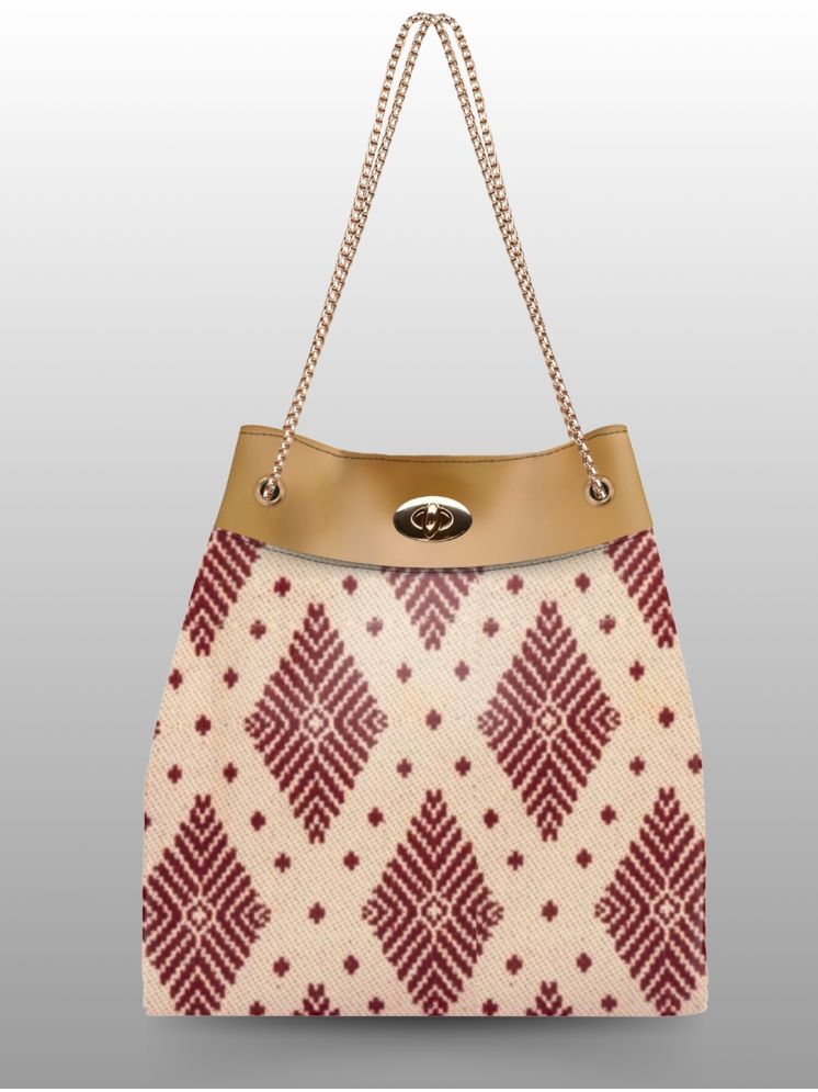     			LIKE STYLE Shoulder Bag Jute Set of 1 ( Maroon )