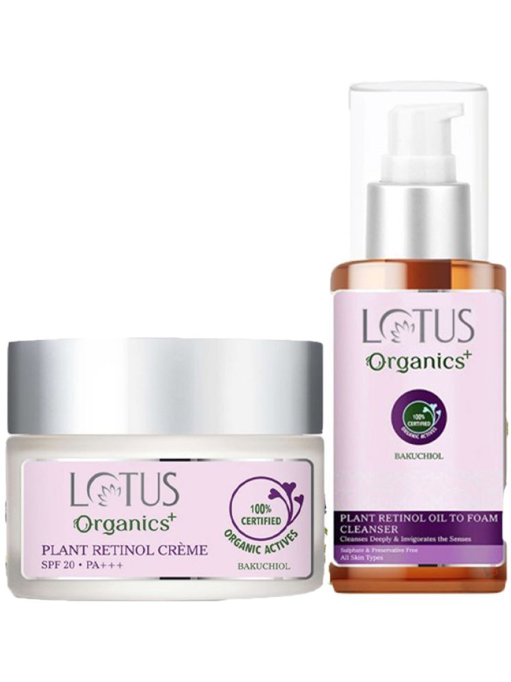     			Lotus Organics+ Bakuchiol Plant Retinol Day Cream 50g , Foam Cleanser 100g (Pack of 2)