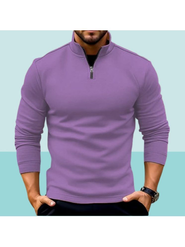     			Parona Fleece High Neck Men's Sweatshirt - Lavender ( Pack of 1 )