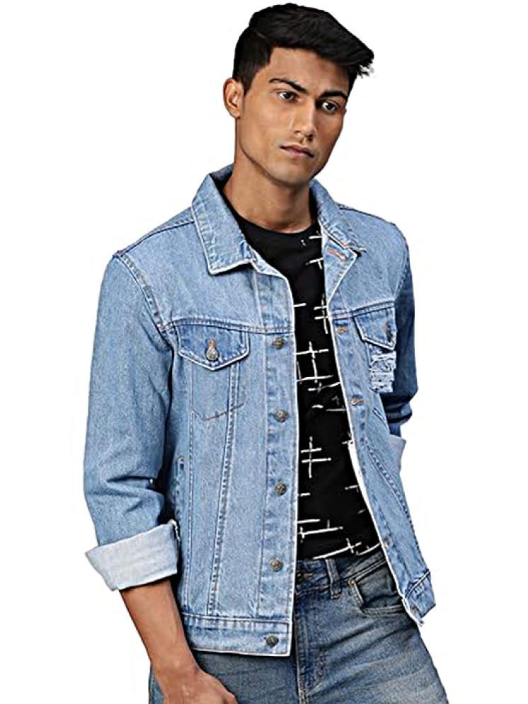     			52dealz Denim Men's Denim Jacket - Light Blue ( Pack of 1 )