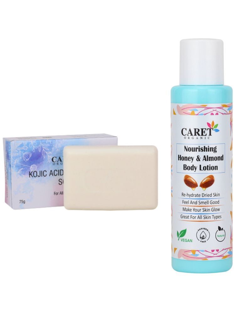     			Caret Organic Skin Whitening Honey Body Lotion Soap for All Skin Type ( Pack of 2 )