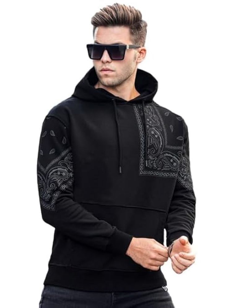     			JUGULAR Cotton Blend Hooded Men's Sweatshirt - Black ( Pack of 1 )