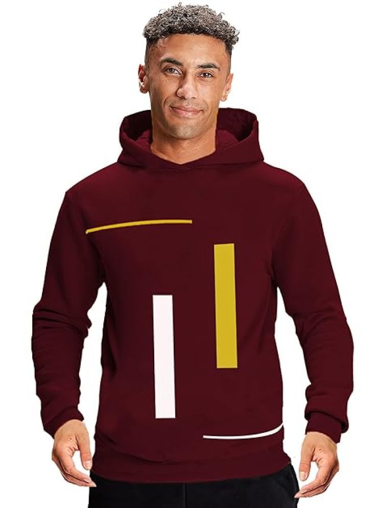     			JUGULAR Cotton Blend Hooded Men's Sweatshirt - Maroon ( Pack of 1 )