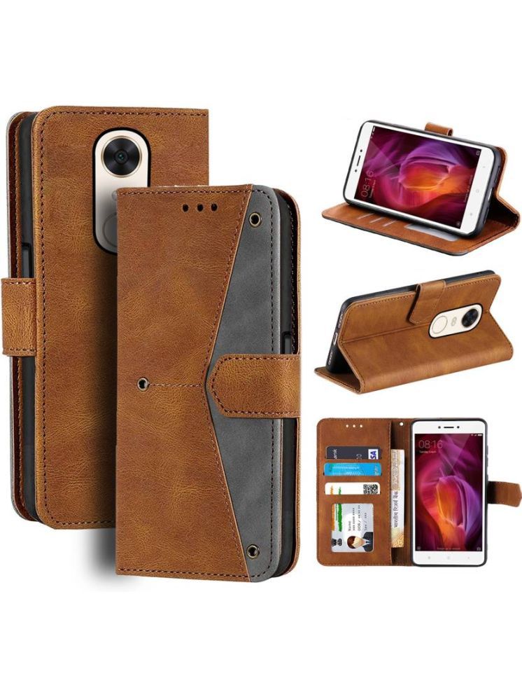     			Masque Brown Flip Cover Artificial Leather Compatible For Xiaomi Redmi 8 ( Pack of 1 )