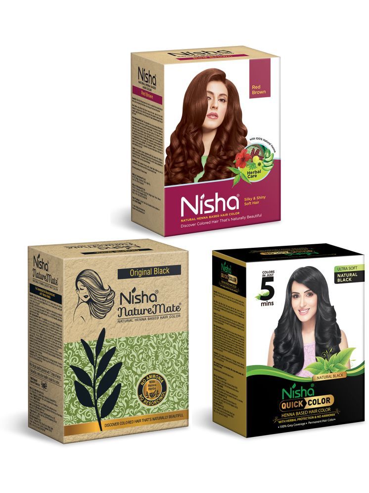     			Nisha Henna Based Color Ammonia Free Permanent Hair Color 210 g Brown