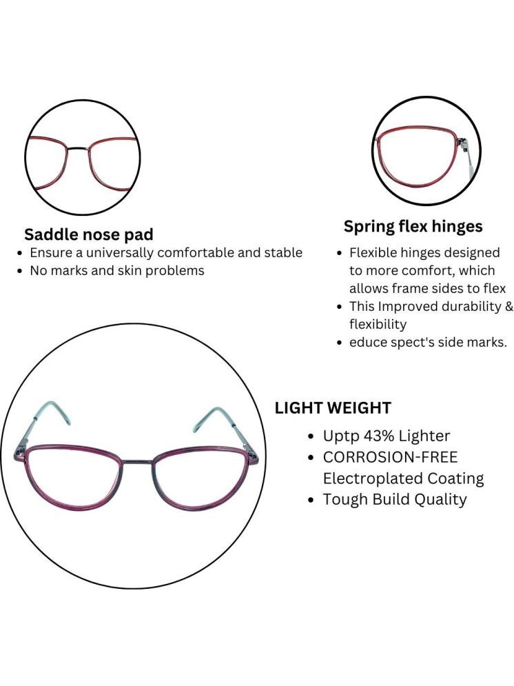     			Redex Maroon Cat Eye Eyeglass Frame ( Pack of 1 )