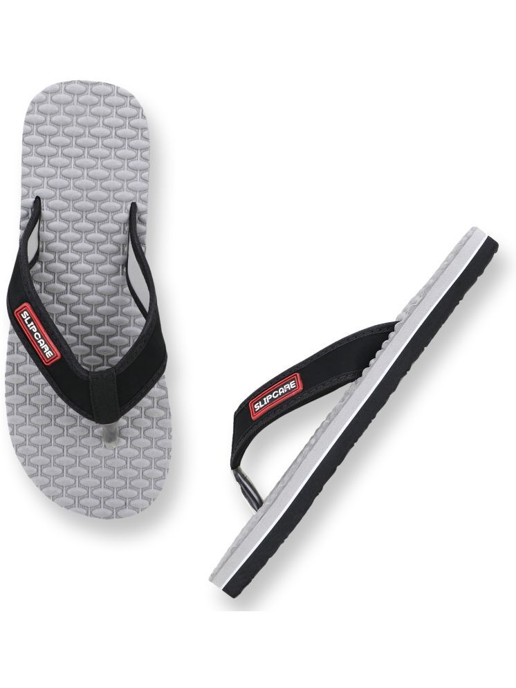     			SLIPCARE Grey Men's Massage Flip Flop