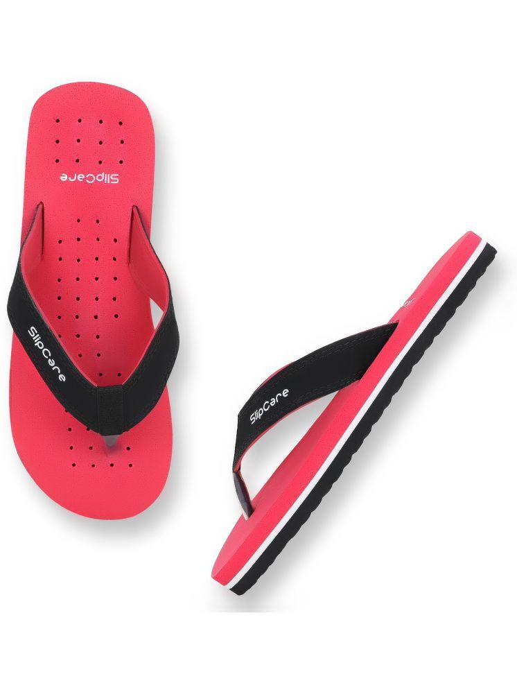     			SLIPCARE Red Men's Thong Flip Flop