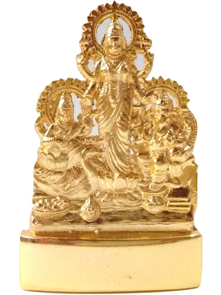     			Shri Astha Vinayak Brass Lakshmi Ganesha Saraswati Idol ( 1 cm )