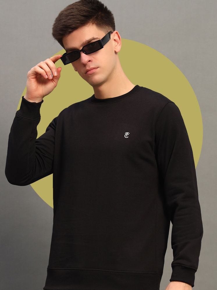     			THE CASUALS Cotton Blend Round Neck Men's Sweatshirt - Black ( Pack of 1 )