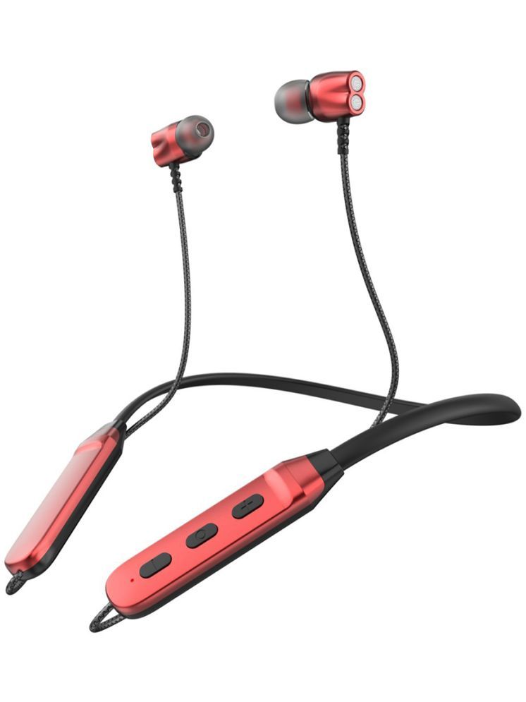     			Tecsox In-the-ear Bluetooth Headset with Upto 20h Talktime Deep Bass - Red