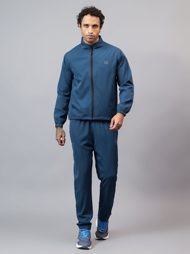     			Vector X Blue Polyester Regular Fit Solid Men's Sports Tracksuit ( Pack of 1 )