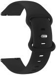 ACM Watch Strap Silicone Belt compatible with Pebble Orbit Smartwatch Sports Dual Closure Band Black