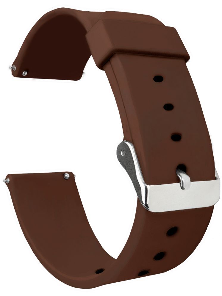     			ACM Watch Strap Silicone Belt compatible with Zebronics Unbeatable 3 Smartwatch Casual Classic Band Brown