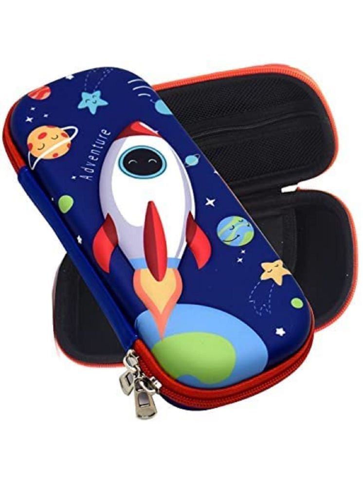     			FEDIFU 3D Cover Space Rocket Theme Pencil Case | Large Capacity Pencil Pouch Bag | Compass Education Pouch Organizers for Kids Children | Storage Box Childhood Presents