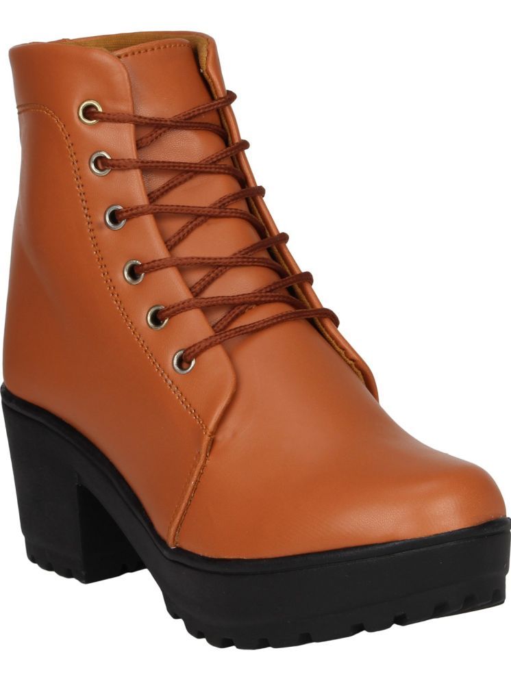     			Fashimo Tan Women's Ankle Length Boots