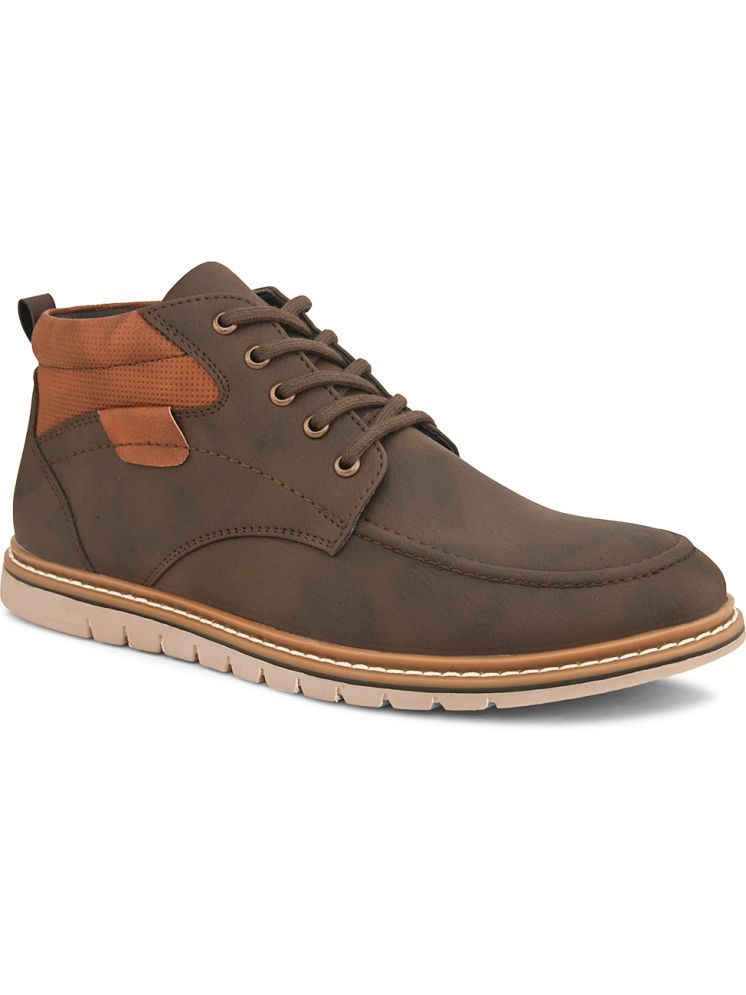     			Fentacia MEN CASUAL SHOES Brown Men's Outdoor Shoes