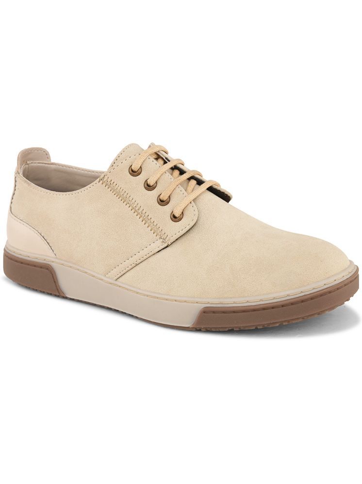     			Fentacia MEN CASUAL SHOES Cream Men's Outdoor Shoes