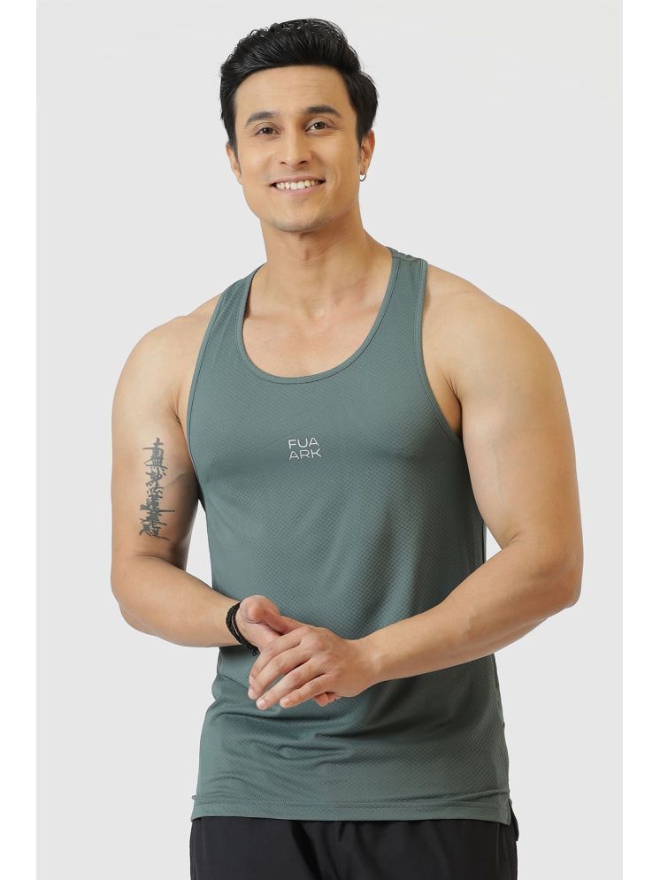     			Fuaark Green Polyester Regular Fit Men's Tanks ( Pack of 1 )