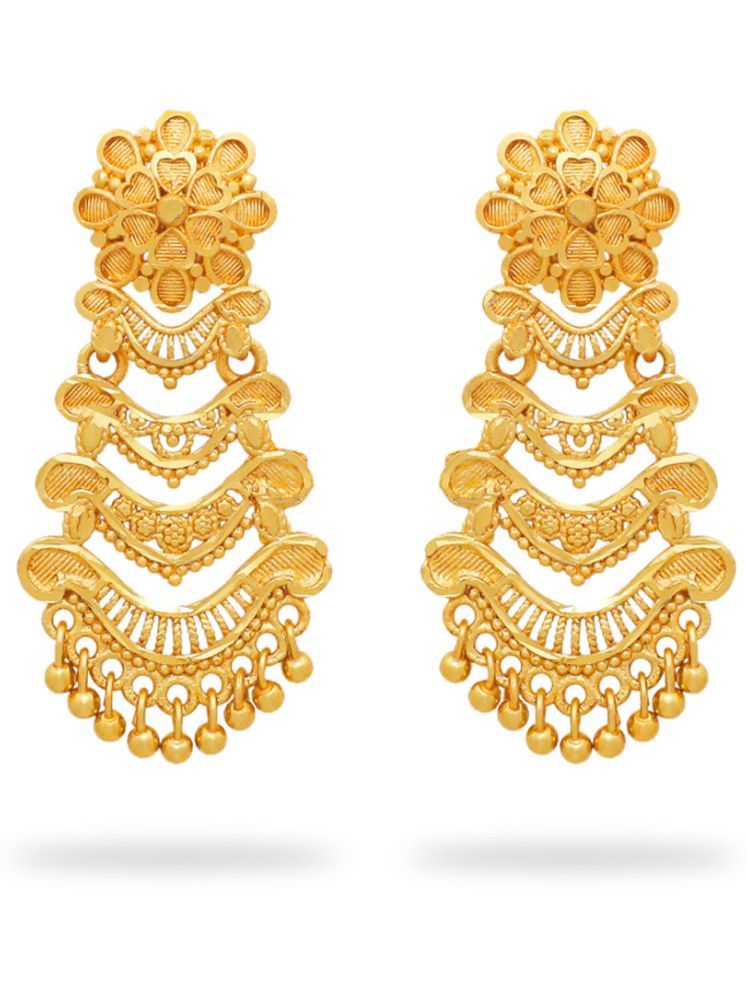     			LUV FASHION Golden Chandbalis Earrings ( Pack of 1 )