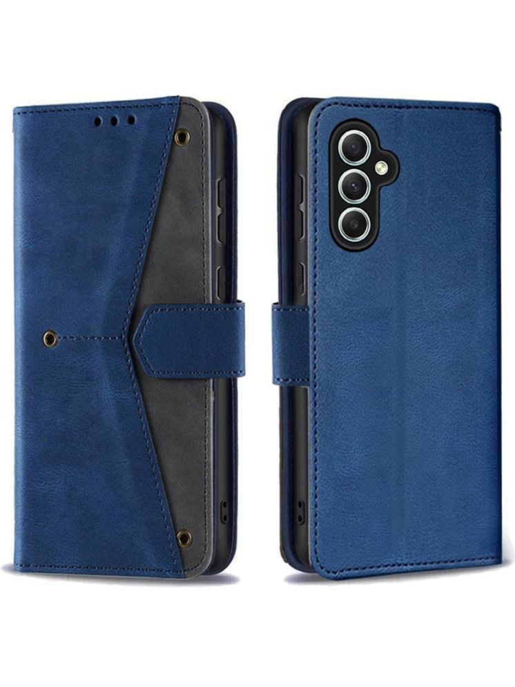     			Masque Blue Flip Cover Artificial Leather Compatible For Samsung Galaxy A34 5G ( Pack of 1 )