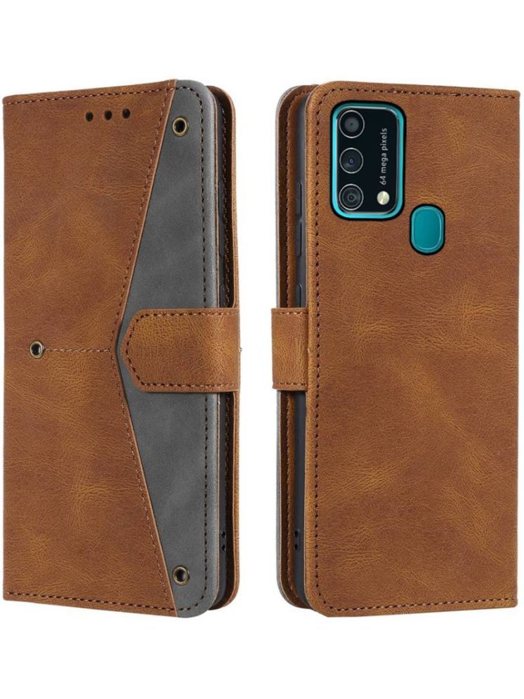     			Masque Brown Flip Cover Artificial Leather Compatible For Samsung Galaxy M31 ( Pack of 1 )