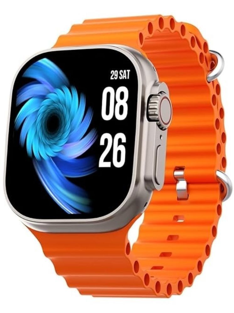     			OCEAN THREEZ AMOLED BT Calling Rubber Upto 1-2 days Smart Watch Orange