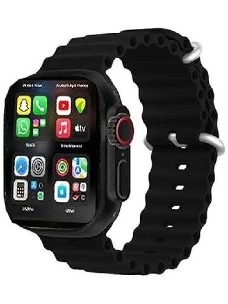     			OCEAN THREEZ AMOLED BT Calling Rubber Upto 1-2 days Smart Watch Black