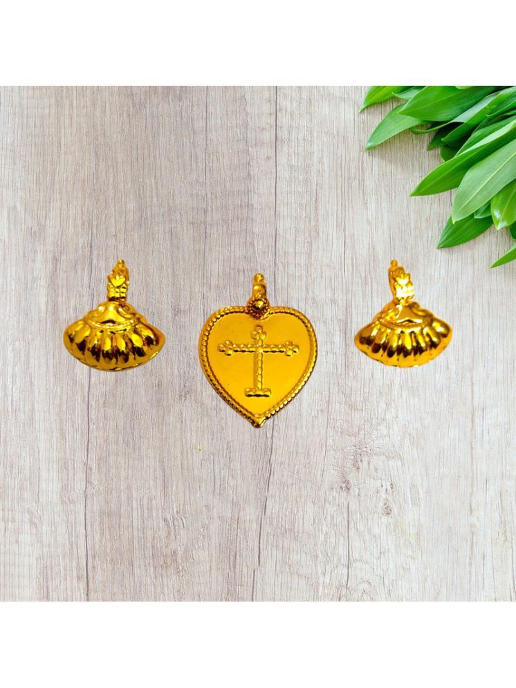     			TGS GOLD COVERING Gold Pendant set ( Pack of 1 )