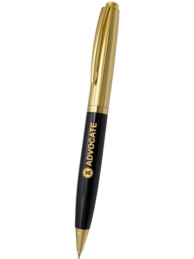     			UJJi Advocate Logo Golden Textured Pattern Cap in Brass  Ball Pen