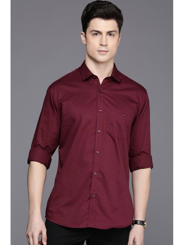     			VERTUSY Cotton Blend Regular Fit Solids Full Sleeves Men's Casual Shirt - Maroon ( Pack of 1 )