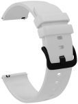 ACM Watch Strap Silicone Belt compatible with Maxima Max Pro Apex Smartwatch Hook Band White