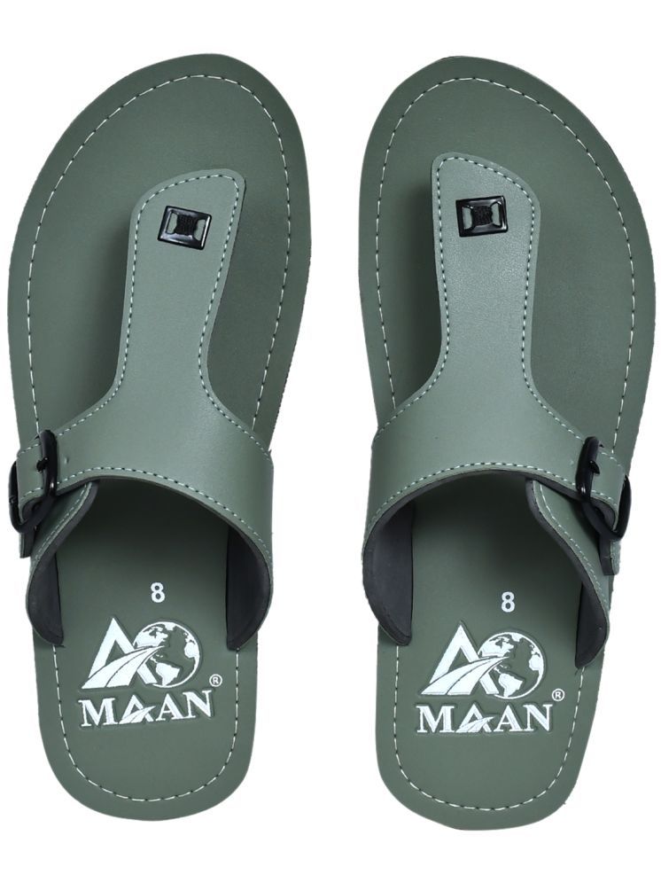     			MAAN Sea Green Men's Thong Flip Flop