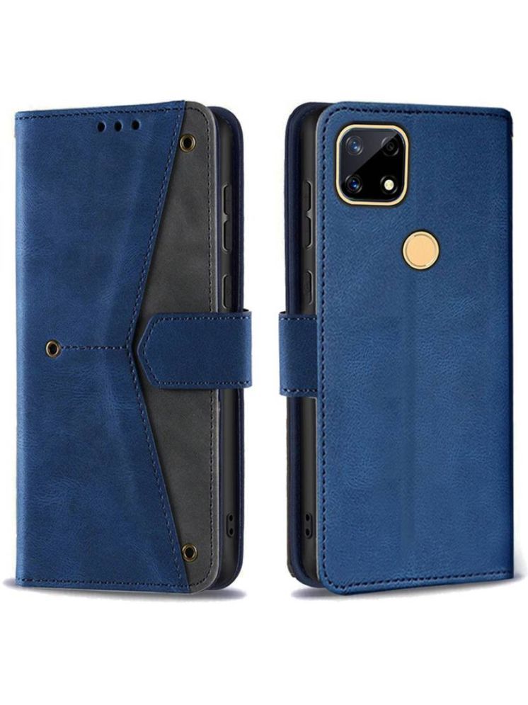     			Masque Blue Flip Cover Artificial Leather Compatible For Realme Narzo 20 ( Pack of 1 )