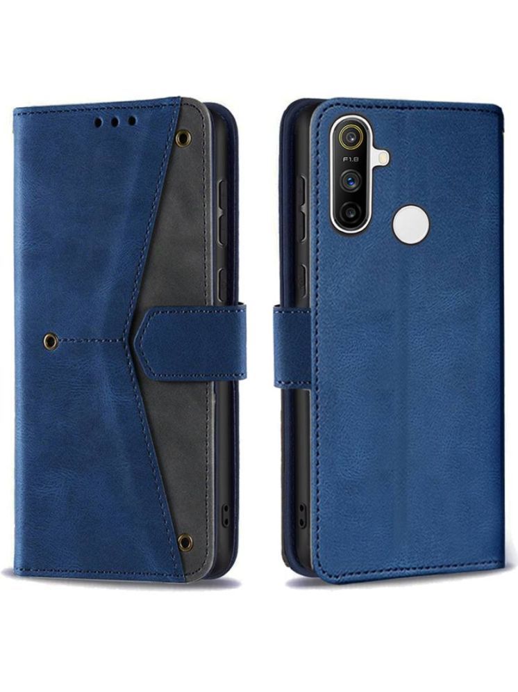     			Masque Blue Flip Cover Artificial Leather Compatible For Realme Narzo 20A ( Pack of 1 )