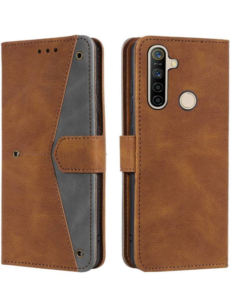     			Masque Brown Flip Cover Artificial Leather Compatible For Realme Narzo 10 ( Pack of 1 )