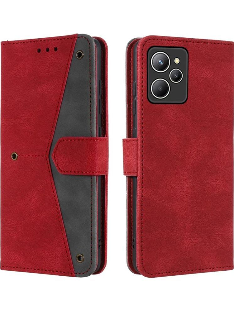     			Masque Red Flip Cover Artificial Leather Compatible For Realme 9i 5G ( Pack of 1 )