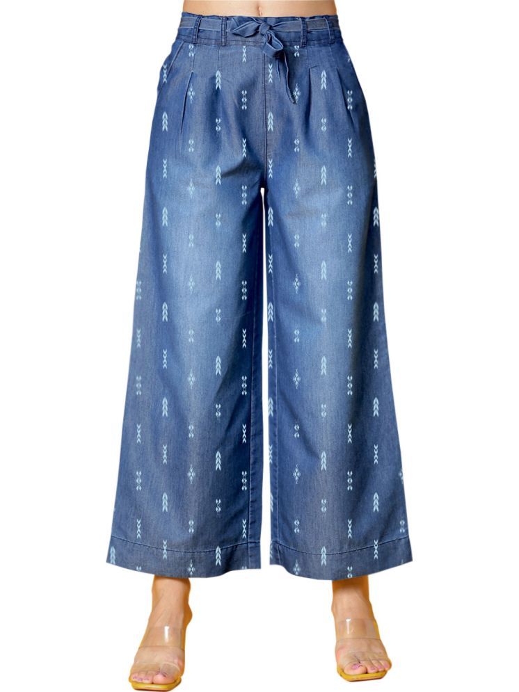     			novio Pack of 1 Denim Wide leg Women's Palazzos ( Indigo )