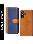 Knotyy Brown Flip Cover Artificial Leather Compatible For Lava Blaze 2 ( Pack of 1 )