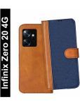 Knotyy Brown Flip Cover Artificial Leather Compatible For Infinix Zero 20 ( Pack of 1 )