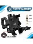 Otoroys Universal Bike Mount Holder Version 2.0 ABS Plastic 360 Degree Rotating Mirror Bike Mobile Holder (Black)