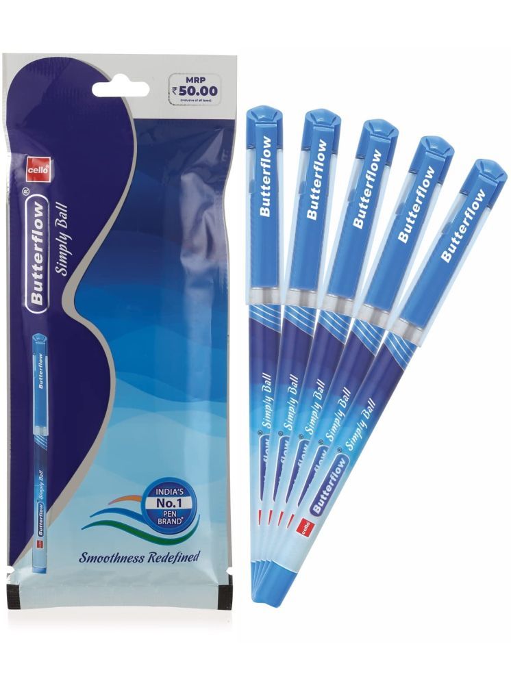     			Cello Simply Ball Pen 5 Ct-Blue (Pack of 8)