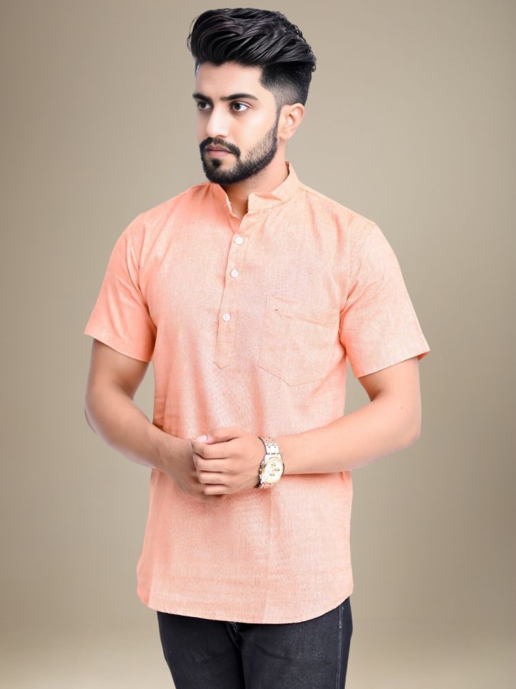     			Dgsm Craft Orange Cotton Men's Regular Kurta ( Pack of 1 )